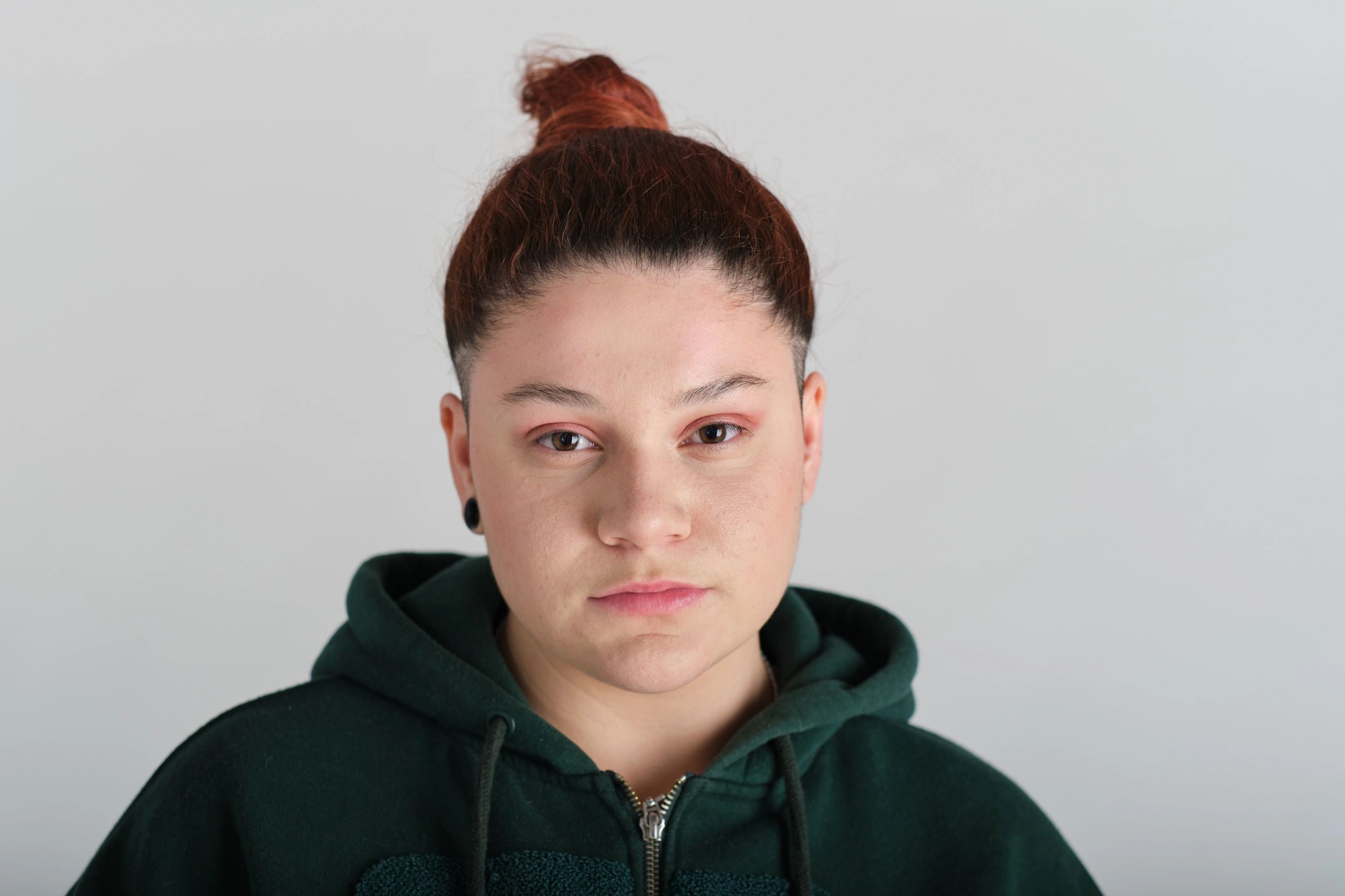 Stylish studio portrait of a young woman